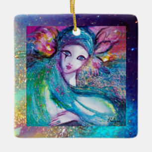 MASSE IN BLAU, Monogramm Keramikornament