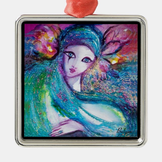 MASSE IN BLAU ORNAMENT AUS METALL (Vorne)