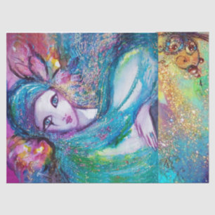 MASSE IN BLAU / Venezianischen Masquerade Masken Seidenpapier