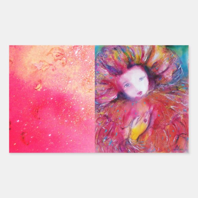 MASSE IN ROT RECHTECKIGER AUFKLEBER (Vorderseite)