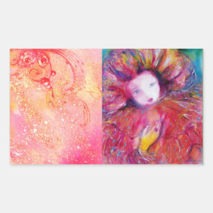 MASSE IN ROT RECHTECKIGER AUFKLEBER