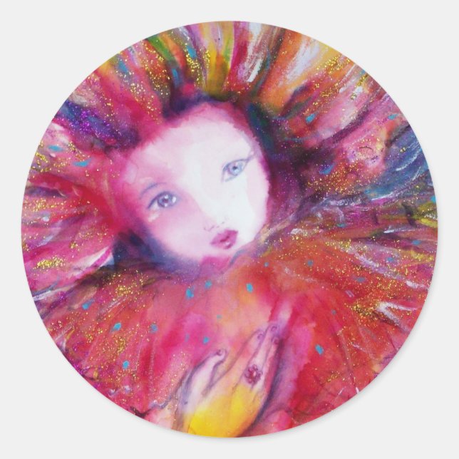 MASSE IN ROT RUNDER AUFKLEBER (Vorderseite)