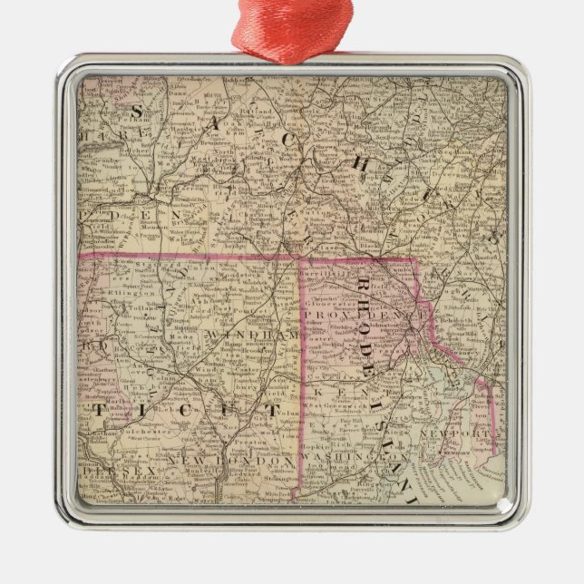 Masse, Konn, RI 2 Silbernes Ornament (Vorne)