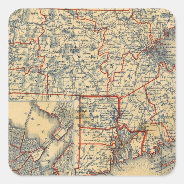 Masse, RI Quadratischer Aufkleber (Vorderseite)