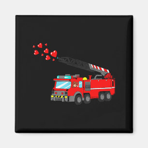 Massen an Liebe Feuerwehrauto Valentinstag - Feuer Magnet