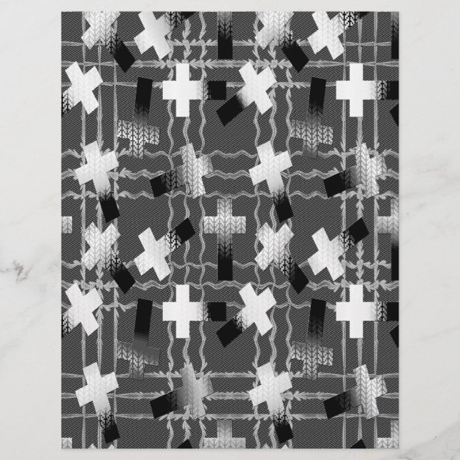 Massen B&W Im Glauben gesäte Scrapbook-Seiten Flyer (Vorne)