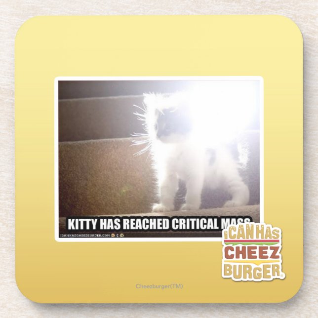Massen-Miezekatze Getränkeuntersetzer (Vorderseite)