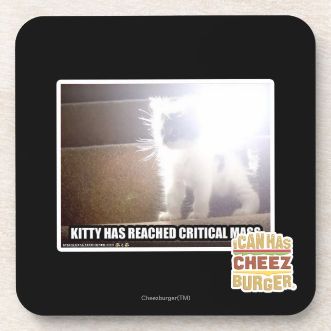 Massen-Miezekatze Getränkeuntersetzer (Vorderseite)
