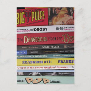 Massen-Pop-Bücher Postkarte