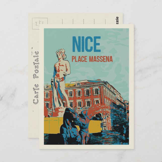 Massena Platz Nice France Postcard Postkarte (Vorne/Hinten)