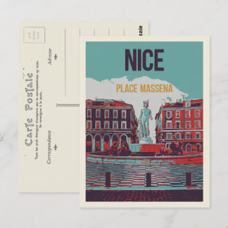 Massena Platz Nice France Postcard Postkarte