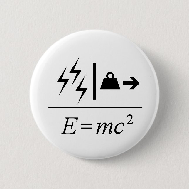 Massenäquivalenz Button (Vorderseite)