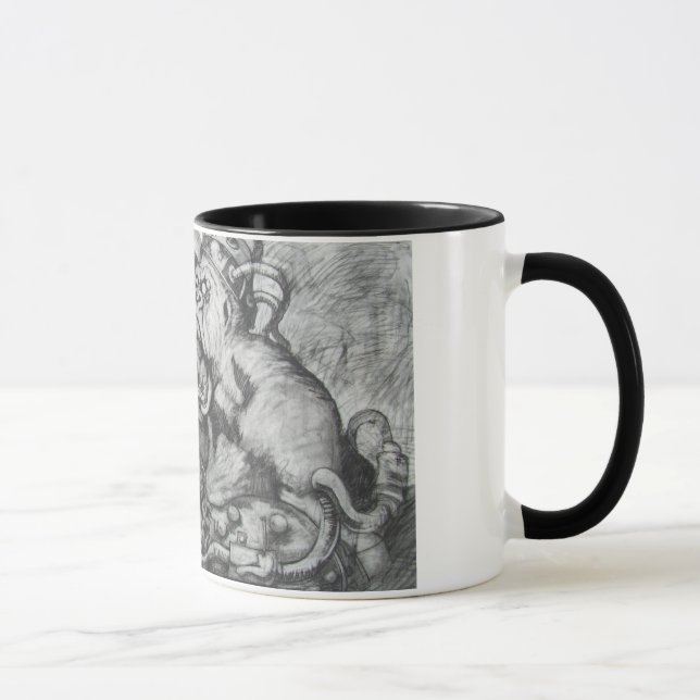 Massenära Schwarz-Vogel-Kaffee-Tasse Tasse (Rechts)