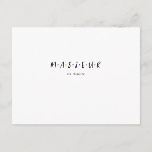 Masseur Massage Postkarte