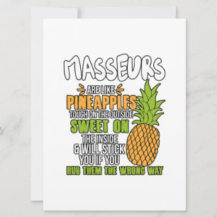 Masseure sind wie Ananas. Save The Date