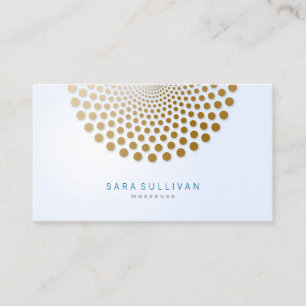 Masseuse Business Card Circle Dots Motif Visitenkarte