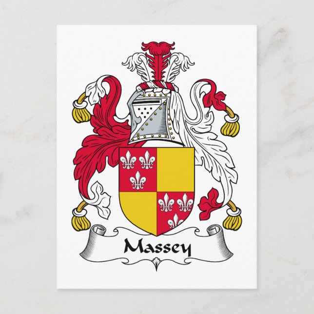 Massey Familienwappen Postkarte (Vorderseite)