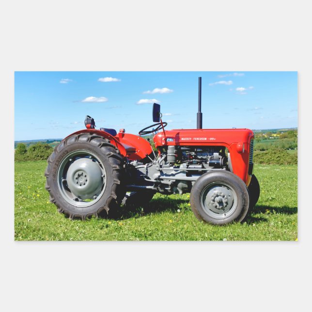 Massey Ferguson 35 Traktor Rechteckiger Aufkleber (Vorderseite)