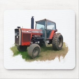 Massey Ferguson roter Traktor auf dem Gebiet Mousepad