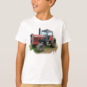 Massey Ferguson roter Traktor auf dem Gebiet T-Shirt