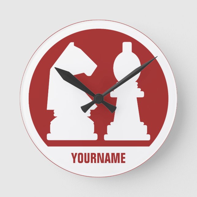 Maßgefertigte Monogramm- und Farb-Wanduhren von CH Runde Wanduhr (Vorderseite)