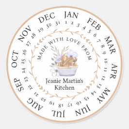 Maßgeschneidert aus Liebe Küchen Essensaufkleber Runder Aufkleber