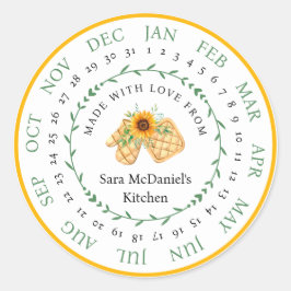 Maßgeschneidert aus Liebe Küchen Essensaufkleber Runder Aufkleber