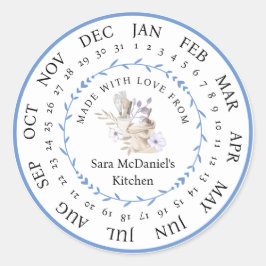 Maßgeschneidert aus Liebe Küchen Essensaufkleber Runder Aufkleber