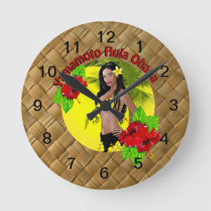 Maßgeschneidert für Yamamoto Hula Ohana Wall Clock Runde Wanduhr