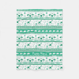 Maßgeschneidert Golden Guide Hundeschema Grün Fleecedecke