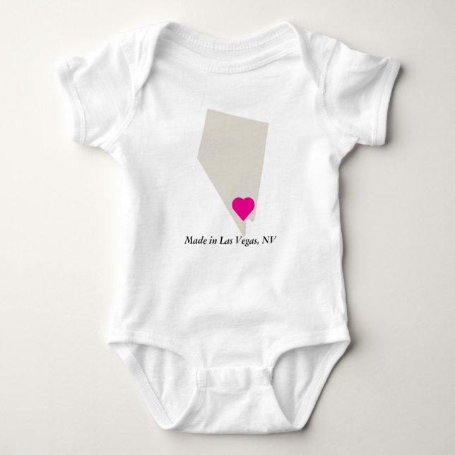 Maßgeschneidert in Nevada Staat Liebe Baby T-Shirt Baby Strampler (Vorderseite)