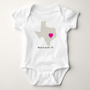 Maßgeschneidert in Texas Staat Liebe Baby T-Shirt Baby Strampler