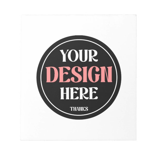 Maßgeschneidert, modern, elegant und zeitlos notizblock (Vorderseite)