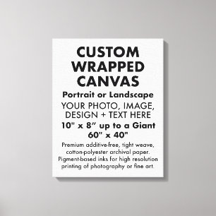 Maßgeschneiderte 16" x 20" PREMIUM WRAPPED CANVAS Leinwanddruck