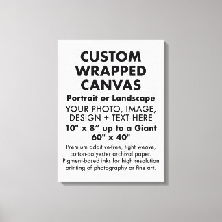Maßgeschneiderte, 18" x 24" PREMIUM WRAPPED CANVAS Leinwanddruck