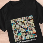 Maßgeschneiderte 36 Fotos Moderne Erinnerungen für T-Shirt<br><div class="desc">Fügen Sie benutzerdefinierte Begleithunde,  Katze oder Vogel,  Fotos und Freunde mit einfachem Rahmen hinzu</div>