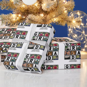 Maßgeschneiderte Abschluss-Klasse für Foto-Collage Geschenkpapier