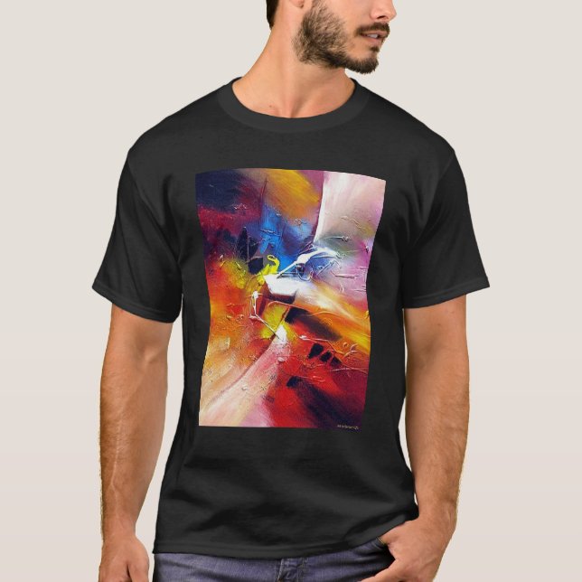 Maßgeschneiderte Abstrakte Kunstmalerei T-Shirt (Vorderseite)