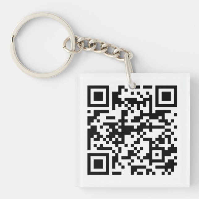 Maßgeschneiderte Acryl-Schlüsselanhänger - QR-Code Schlüsselanhänger (Vorderseite)
