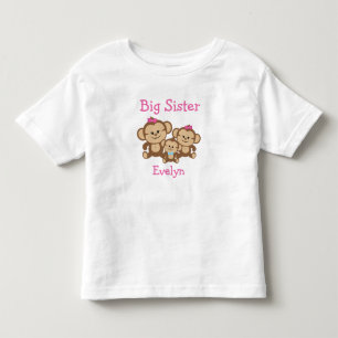 Maßgeschneiderte Affen Große Schwester Kleinkind T-shirt