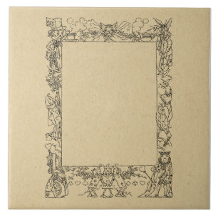 Maßgeschneiderte Alice im Wunderland Vintage Kuns Fliese