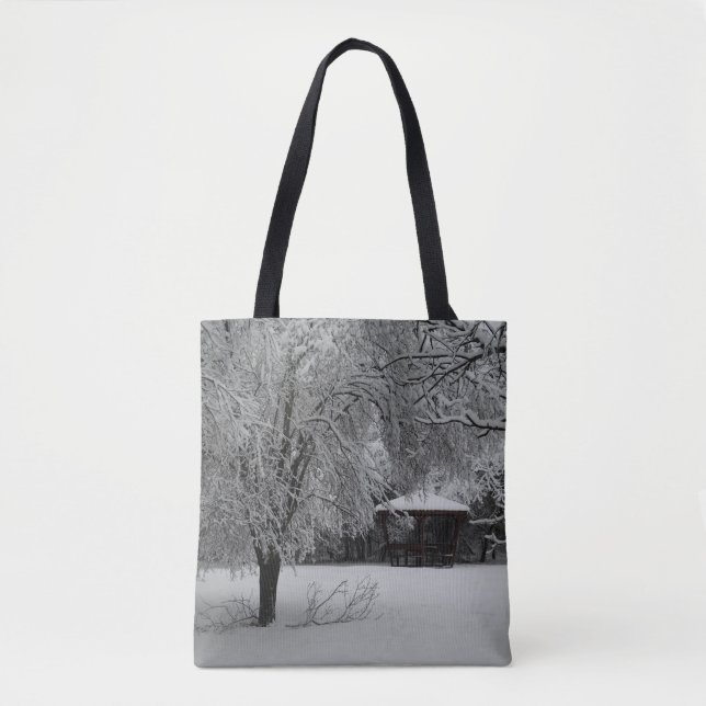 Maßgeschneiderte All-Over-Print Tote-Beutel Winter (Vorderseite)
