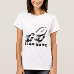 Maßgeschneiderte American Football Go und Teamname T-Shirt