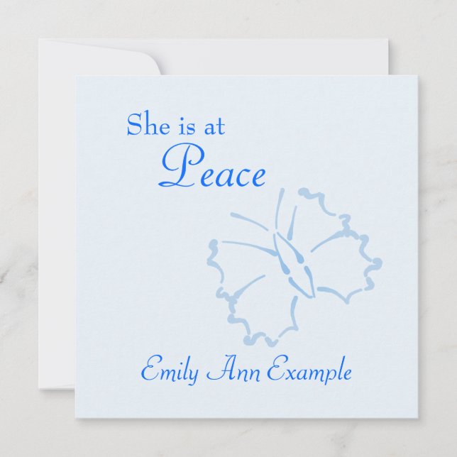 Maßgeschneiderte Ankündigung des Todes - Schmetter (Vorderseite)