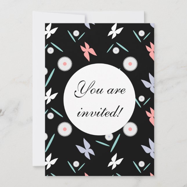 Maßgeschneiderte Ankündigung von Schmetterlingen (Vorderseite)