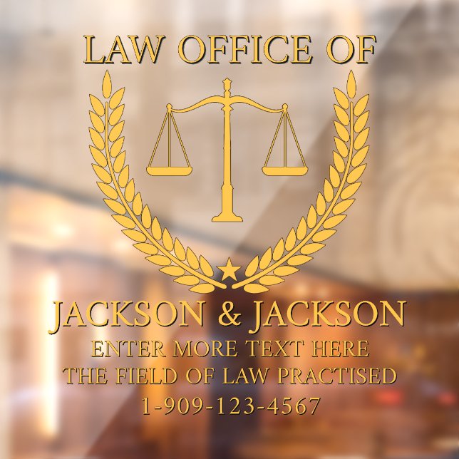 Maßgeschneiderte Anwaltskanzlei für die detaillier Fensteraufkleber (Blatt 2)