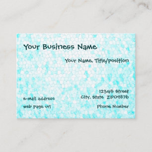 Maßgeschneiderte Aqua Mosaic Chubby Business Cards Visitenkarte