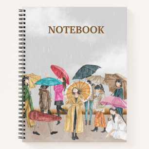 Maßgeschneiderte Ästhetik Beige 8.5" x 11" Spirale Notizbuch