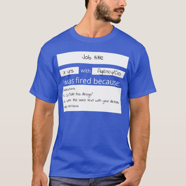 Maßgeschneiderte Ausfüllung der leeren abgebrannte T-Shirt (Vorderseite)