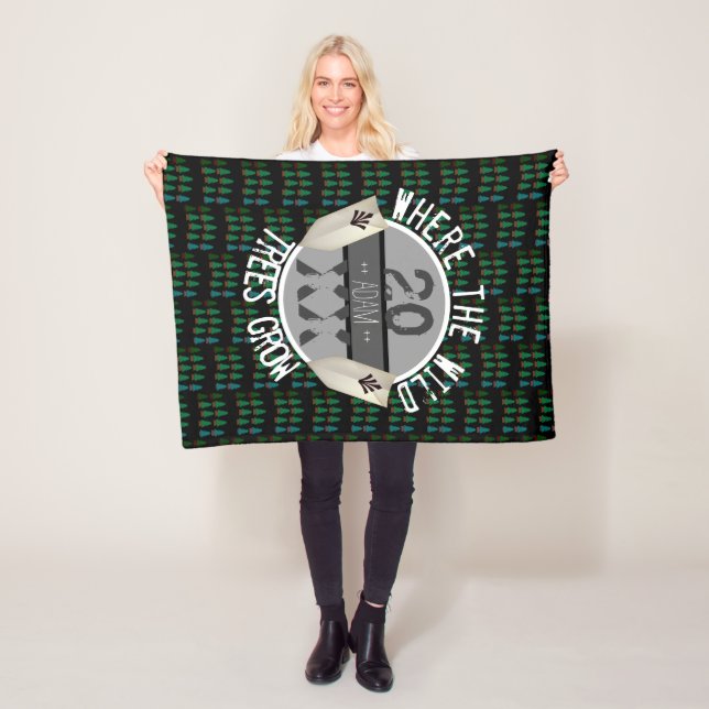 Maßgeschneiderte Babydecke | Boho Woodland Fleecedecke (Beispiel)